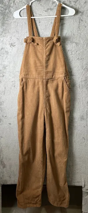 Faherty Brown Corduroy‎ Jumpsuit Overalls Straight Leg Utility Casual Small thumbnail 1
