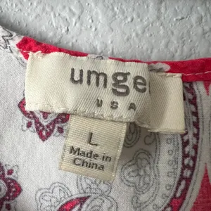 Umgee Womens Tank Dress Large Handkerchief Hem Paisley Floral Cottagecore Boho thumbnail 2