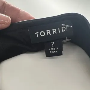 Torrid Black Sleeveless Peplum Top thumbnail 2