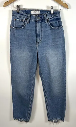Abercrombie & Fitch the ankle straight ultra high rise jean Sz 4 Curve Love‎ thumbnail 1