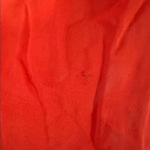 Happening in the Present Womens Blouse Red Crochet Lace Sleeve Elastic Hem XS thumbnail 3