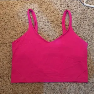 Lululemon Align Crop Tank Top Hot Pink Barbie Athletic Yoga Built-in Bra Size 12 thumbnail 1