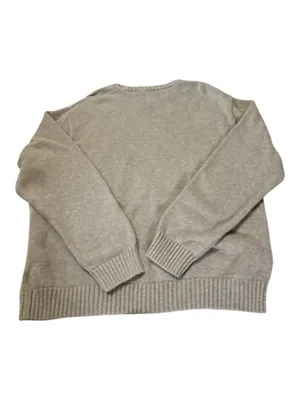 Chaps Mens Crewneck Sweater Gray 100% Cotton Long Sleeve Classic Knit XXL thumbnail 2