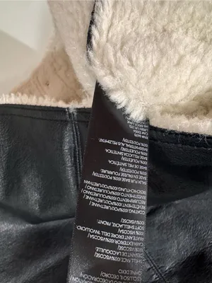 Free People‎ Sz Large Black Sherpa Travelers Reversible Leather Vest thumbnail 7