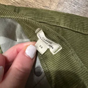 Madewell Corduroy Green Classic Straight Jeans 26 thumbnail 4