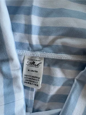 Frankie's Bikinis Light Blue & White Striped Lace-Trim lounge Set thumbnail 2
