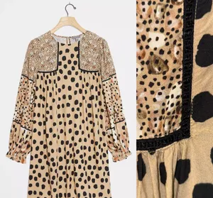 $148 NWOT Anthropologie x Conditions Apply Miranda Mixed Print Tunic Dress S thumbnail 4