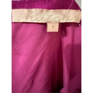 Anthropologie Hutch‎ Serena Bow Mini Dress Pink Red Sz 4 thumbnail 5