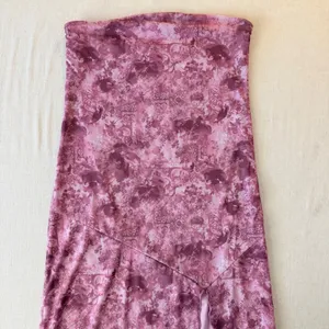 Full Tilt Fairycore Tube Maxi Dress Womens XL Pink Floral Strapless Slit Y2K thumbnail 5