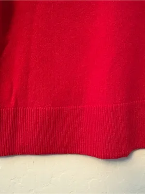 Rachel Zoe red v-neck long sleeve 100% 2-ply cashmere sweater size small thumbnail 16