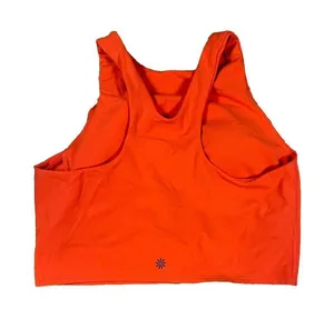 Athleta‎ Women's Activewear Sport Bra Halter Sleeve Orange Medium thumbnail 1