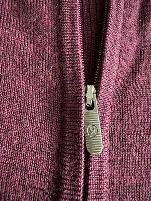 Lululemon Burgundy Wool Full Zip Mock Neck Sweater Jacket Women's thumbnail 5