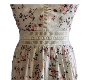 beautiful cream floral sundress thumbnail 4