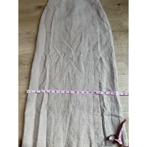EUC Eileen Fisher Delave 100% Linen Wrap Skirt Beige Coastal MADE IN USA size S thumbnail 6
