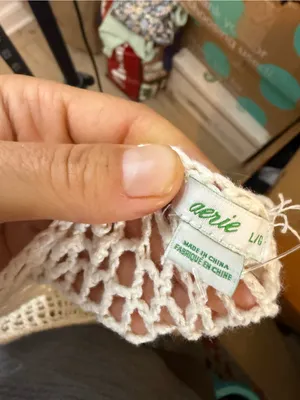 Aerie Beige Crochet Maxi Swim Cover Dress thumbnail 3