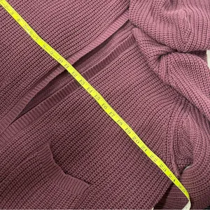 Aeropostale Burgundy knit hooded open cardigan xl sweater w/pockets thumbnail 4
