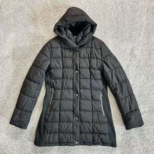 Calvin Klein Black Velvet-Trim Puffer size Medium thumbnail 9