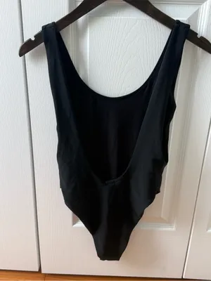 Aerie Black One Piece Low Back Swimsuit thumbnail 4