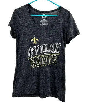 New Orleans Saints size Medium ladies t-shirt‎ short sleeve NFL football team thumbnail 1