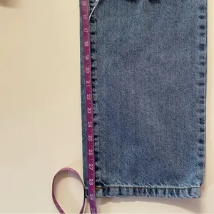 Cotton On Medium Wash Blue Ripped Knee Loose Straight Jean Size 4 EUC thumbnail 7