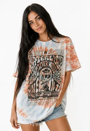 Grateful Dead Quick The Dead Tie Dye Graphic T Shirt Life Clothing Co Large thumbnail 1
