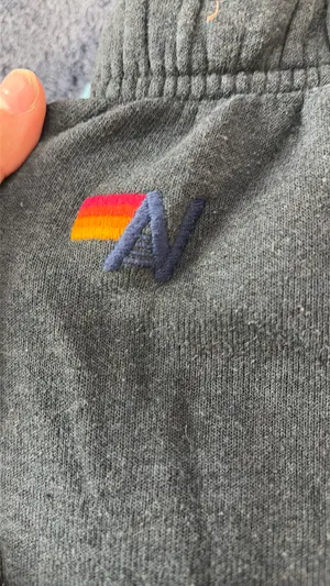 5 Stripe Aviator Nation Sweatpants Blue Grey thumbnail 2