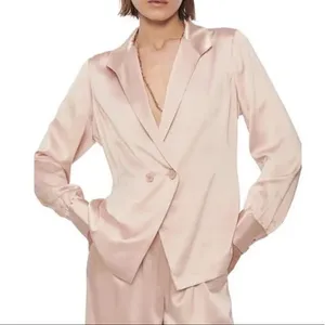 ANINE BING Silk‎ Satin Isabella Blazer Blouse thumbnail 1