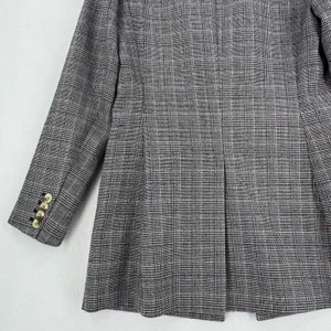 Saylor by Free People Plaid Blazer Women S Glen Check Longline Tailored Jacket thumbnail 6