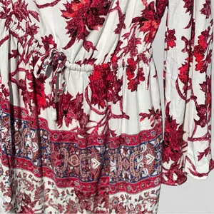 Free People Modern Nomad one-shoulder mini dress featuring a boho floral print thumbnail 11