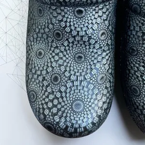 Dansko Pro XP Mandala Patent Leather Professional Clogs EU39 US 8.5 Black Silver thumbnail 13