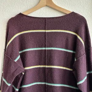 Free People Make You Mine Sweater Sz M Striped Crop 90’s Oversized thumbnail 7