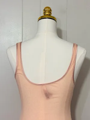 SKIMS Sheer Rib Mini Slip Dress XXS Villa Peach Pink Bodycon thumbnail 5