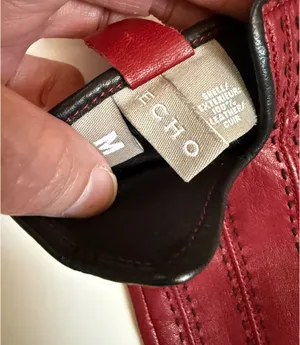 Echo Red Leather Driving Gloves. Size Medium thumbnail 2