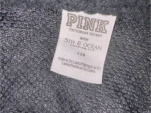 PINK Victoria's Secret Black Arizona State (ASU)Sherpa Jacket with Burgundy Trim thumbnail 2