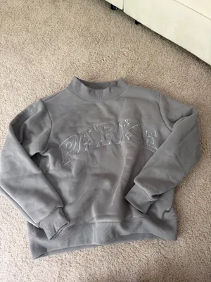 Parke monotone slate grey mockneck sweatshirt NWOT thumbnail 6
