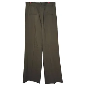 Zara Womens Pants Pleated Wide Leg Trouser Stretch‎ Tailored Brown Medium NWOT thumbnail 6
