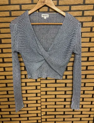 Superdown‎ Gray Metallic Top Size Small thumbnail 1