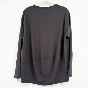 Lululemon Women Black Back In Action V Neck Athleisure Long‎ Sleeve Cotton Top thumbnail 8