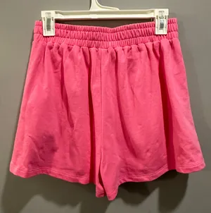 Peach Love Pearl Detail Terry Cloth Shorts Pink thumbnail 5