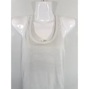 Lululemon‎ Swiftly Tech Racerback Tank Top 2.0 White Grey Stripe Size 6 Slim Fit thumbnail 2