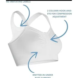 Carefix Bella Seamless Post Op Surgery Compression Bra White Size XL thumbnail 9