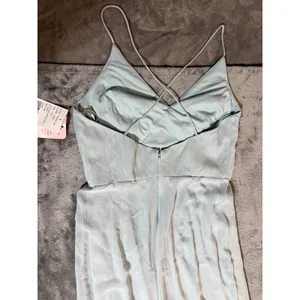 NWT Thread‎ Dessy CRISS CROSS BACK MERMAID WRAP DRESS Blue MIST SZ 6R Gown Dress thumbnail 8