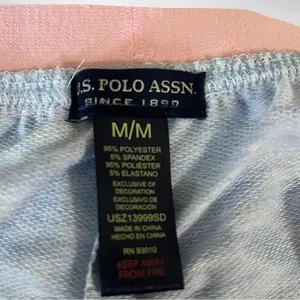U.S. POLO ASSN. Women's Short Sleeve Sleep Top And Jogger Pant Set Medium | NWOT thumbnail 4