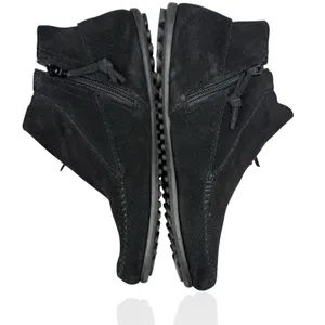 Minnetonka Lacy 9.5 Fringe Ankle Black Suede Leather‎ Bootie Shoe Moccasin Boho thumbnail 7