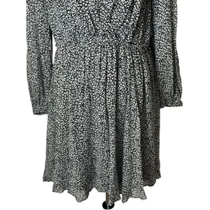 Maeve Anthropologie Black And White Leopard Print Carolyn Mini‎ Dress Size S thumbnail 6