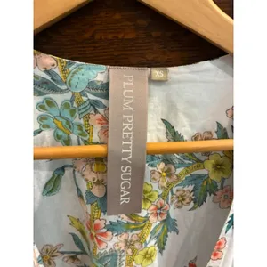 Plum Pretty Sugar XS Floral Kimono Robe Open Front Lightweight Cardigan EUC thumbnail 2