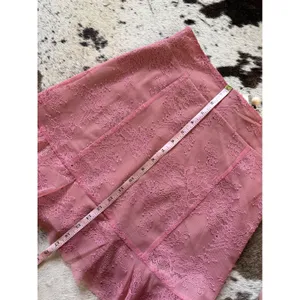 FOR LOVE & LEMONS Bianca Lace Mini Ruffle Skirt in Pink Size‎ Medium NEW thumbnail 6