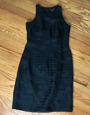 Vintage Ann Taylor Black Silk Dress thumbnail 1