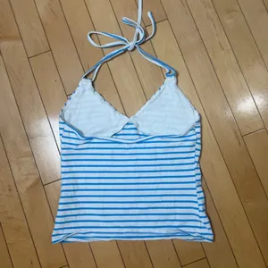 WILD FABLE Nautical Stripe Coastal Halter Neck Tank Top Size XS thumbnail 4