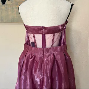 Radiant Direction Mauve Purple Strapless Midi Dress With Pockets thumbnail 7